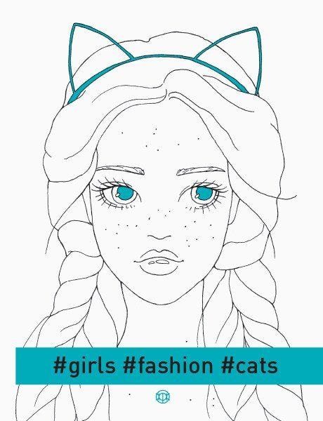 Розмальовка #girls fashion #cats Жорж 71384