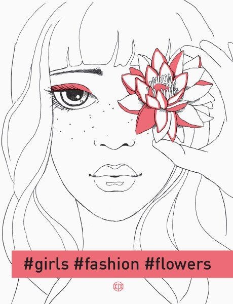 Розмальовка #girls #fashion #flowes Жорж 71385