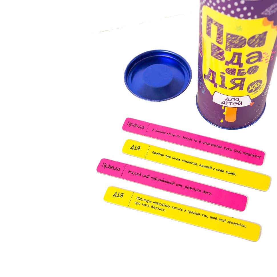 Настільна гра "Правда або Дія: для Дітей" Fun Games Shop FGS22 80394