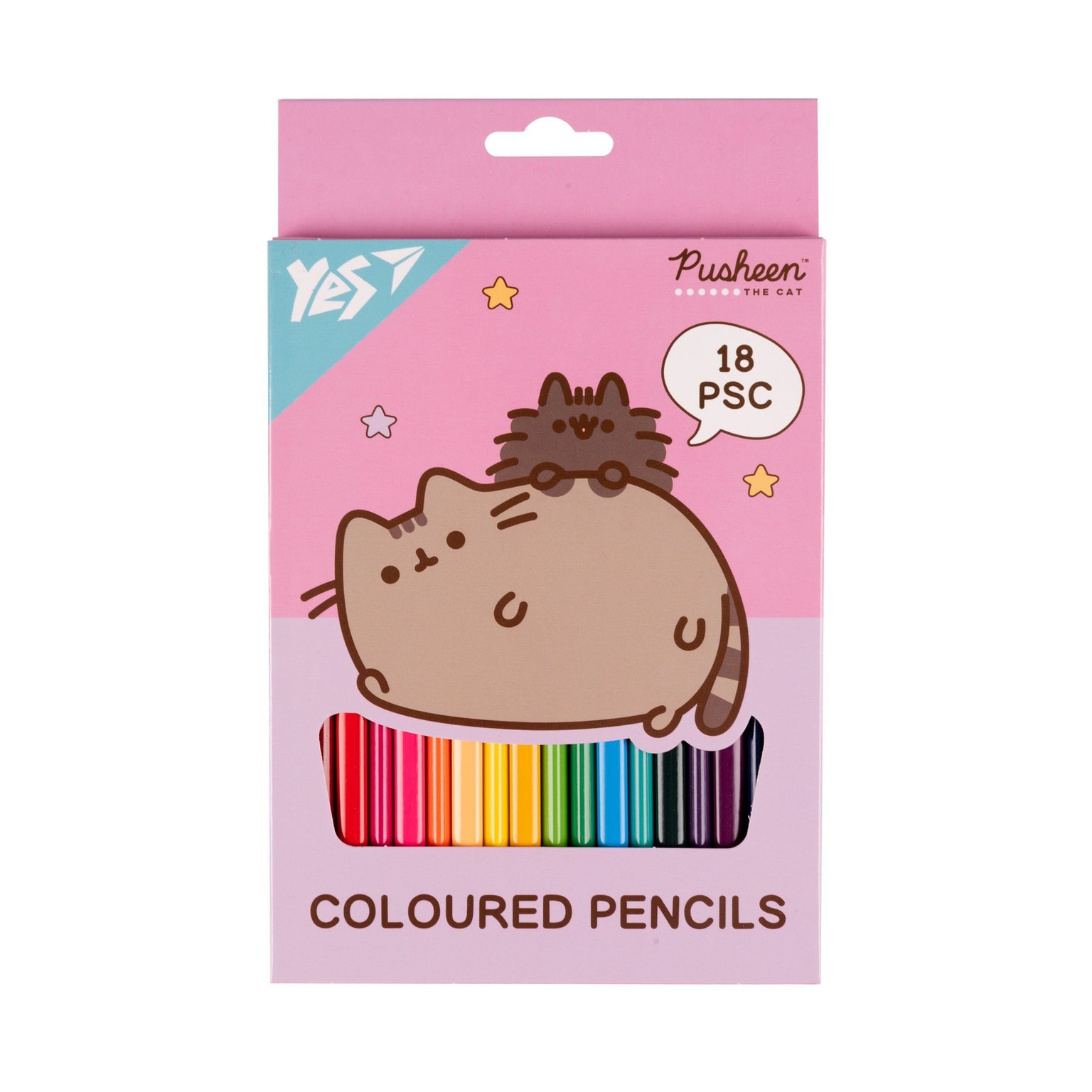 Олівці кольорові Yes Pusheen 18кол. рожевий 290733 82658 YES