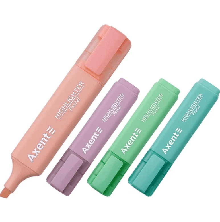 Набір текстових маркерів 4 шт. Axent Highlighter Pastel 2537-80-A 84003 Axent Німеччина