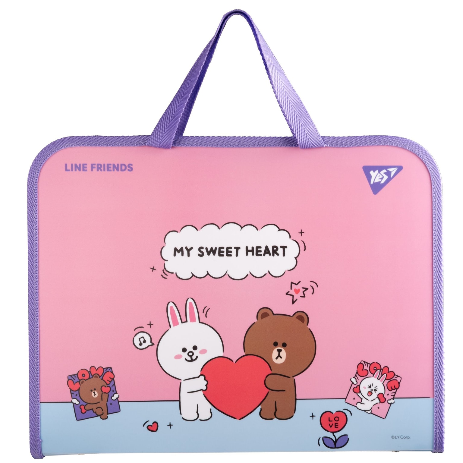 Папка-портфель Yes Line Friends Choco and Cony на блискавці 492239 84332 YES