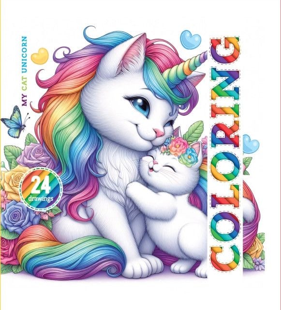 Розмальовка-міні My Cat Unicorn 140*140 мм. 24 арк. 24253 86779 Фреш
