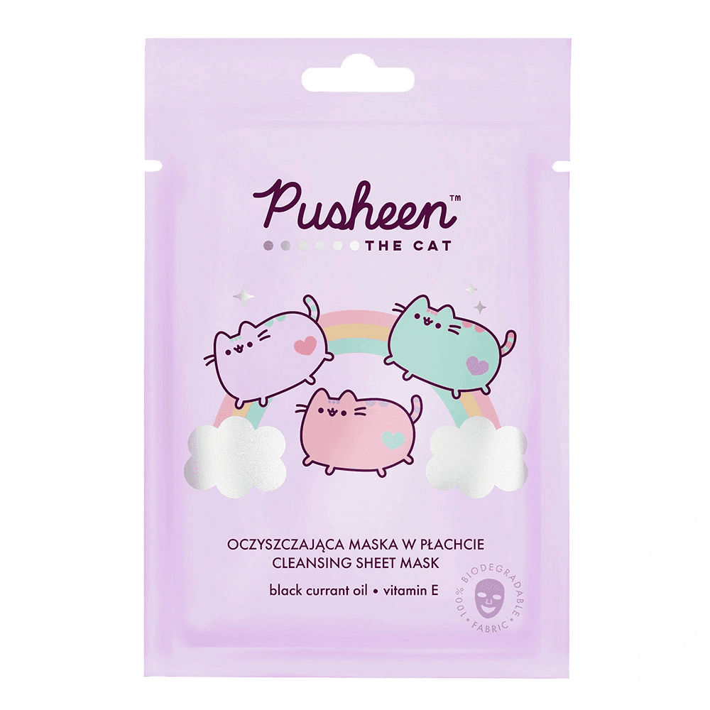 Зволожуюча маска для обличчя "Pusheen", 17 г., смородина 87463 Польша