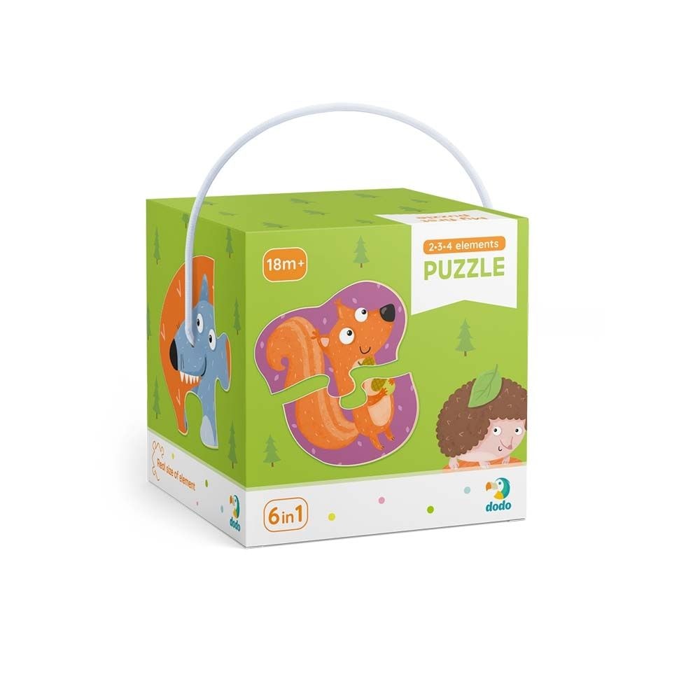 Пазли 2-3-4 елементи Лісові тварини Dodo 300165 88204 Dodo