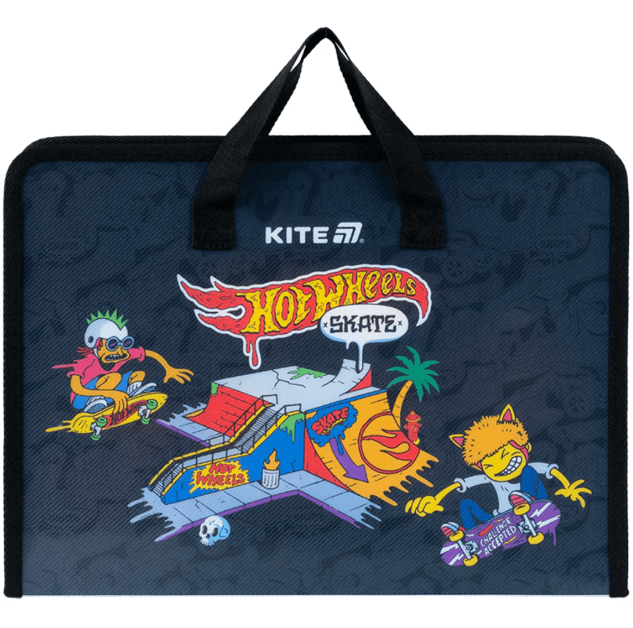 Папка-портфель на блискавці Kite Hot Wheels HW25-202, 1 відділення, A4 89891 Німеччина