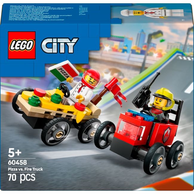 Lego CITY «Піца-авто проти пожежної машини» Набір перегонів 60458 90763 Данія