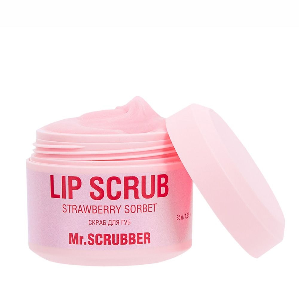 Cкраб для губ Lip Scrub Strawberry Sorbet із ароматом полуничного сорбету Mr.SCRUBBER 92438
