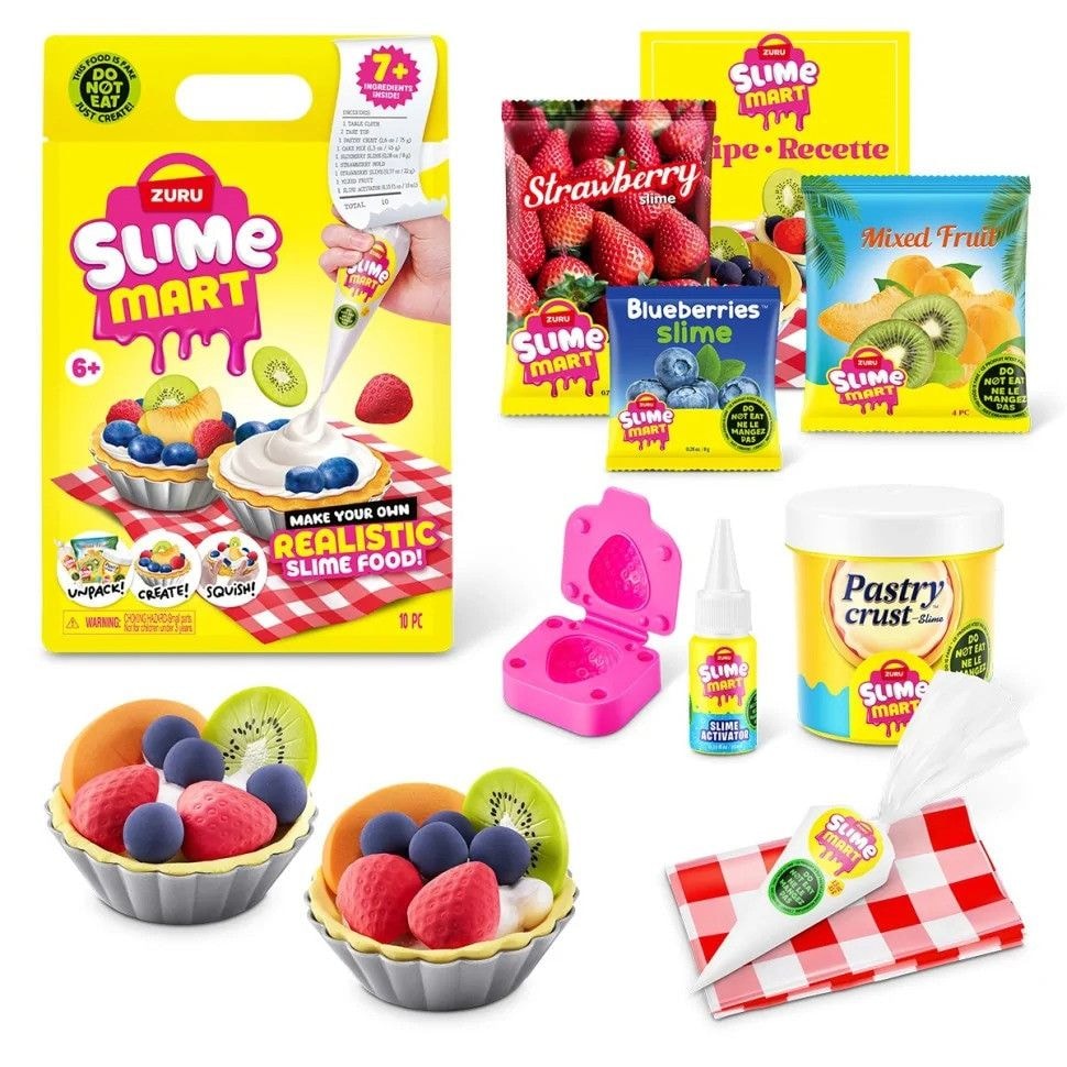 Ігровий набір зі слаймами "Фруктовий тарт" Slime Mart Kiddisvit 15901E 92692 Китай