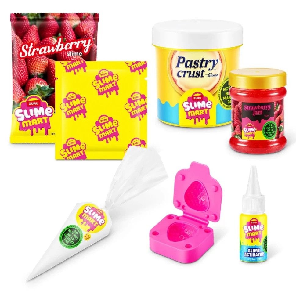 Ігровий набір зі слаймами "Полуничний чизкейк" Slime Mart Kiddisvit 15901A 92694 Китай