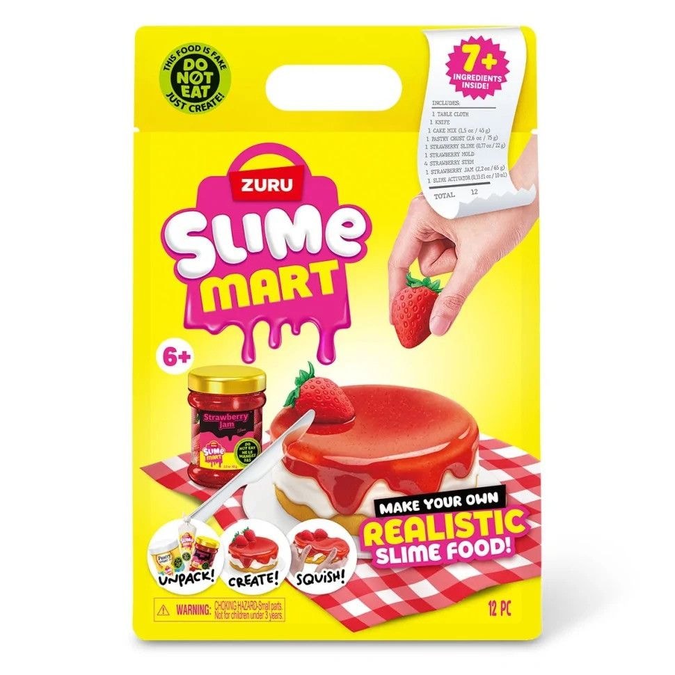 Ігровий набір зі слаймами "Полуничний чизкейк" Slime Mart Kiddisvit 15901A 92694 Китай