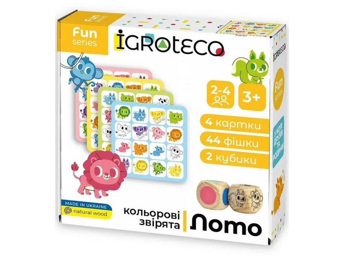 Настільна гра "Розумне лото Кольорові зверята" Igroteco 900804 93273