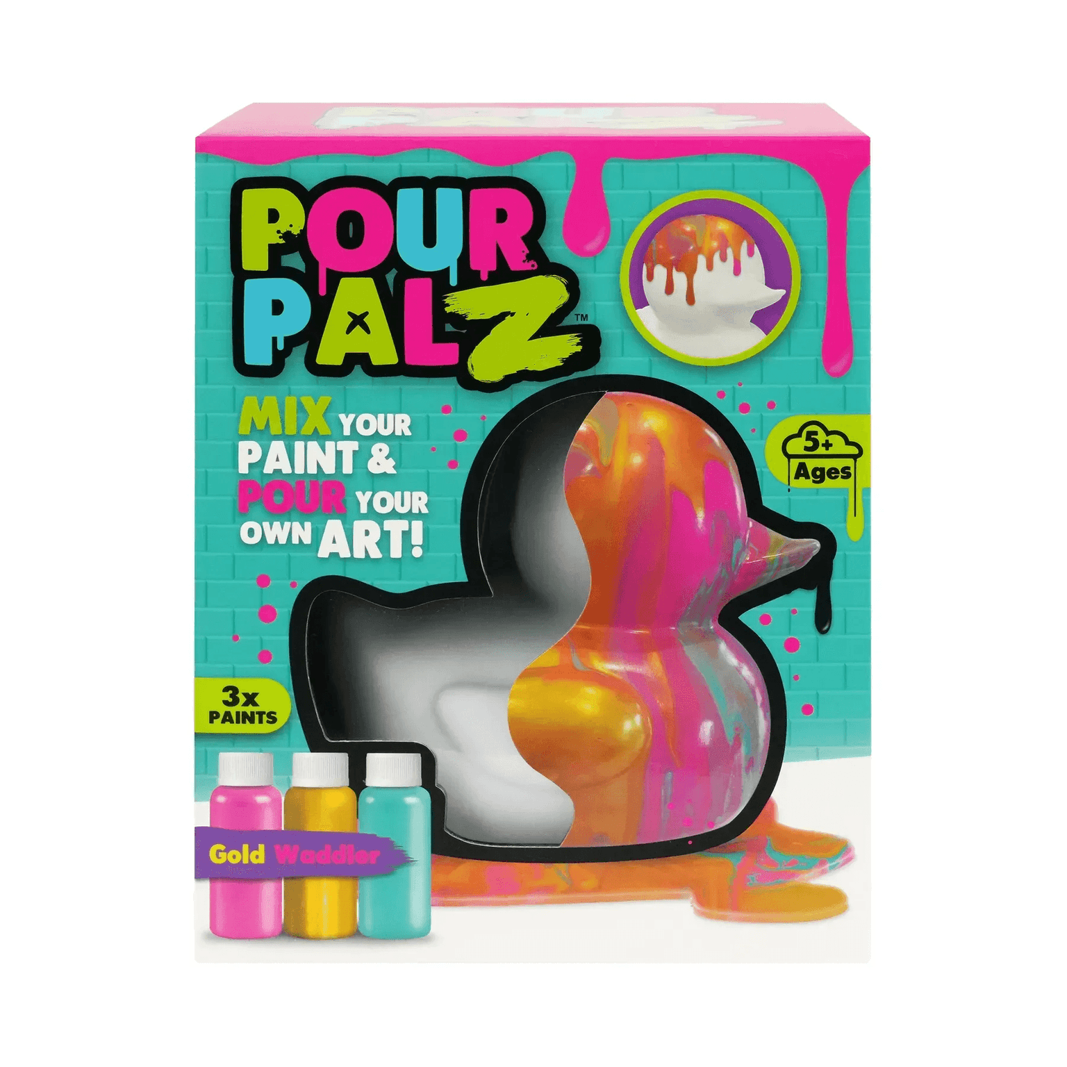 Pour Palz Набір для творчості флюїд арт "Каченя: Gold Waddler" 94161 Китай