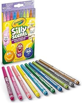 Silly Scents Набір фломастерів, тонка лінія (washable) з ароматом, 10шт 94523 Италия
