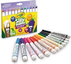 Silly Scents Набір фломастерів, широка лінія (washable) з ароматом, 12шт 94524 Италия