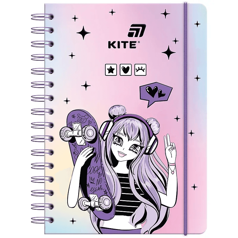 Блокнот на спіралі Kite  А5 80 арк кліт Anime Dream K26-190 94721 Німеччина