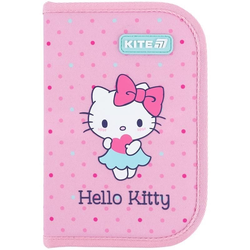 Пенал шкільний Kite 1 відділення, 2 відворот., з наповненням Hello Kitty HK26-622H 95812 Німеччина