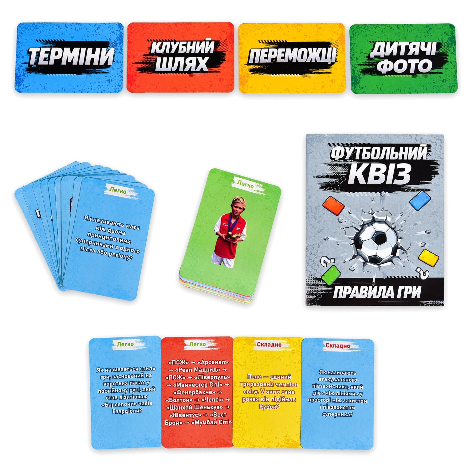 Карткова  гра "Футбольний квіз", 55 карток Strateg 31205 95966