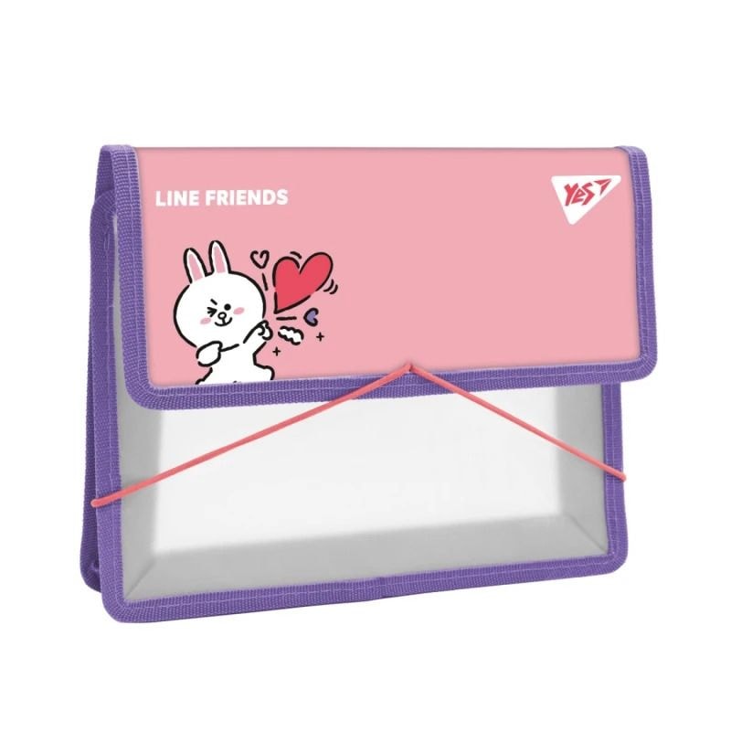 Папка для зошитів пл. на гумці В5 Yes Line Friends. Cony 492210 96572 Китай
