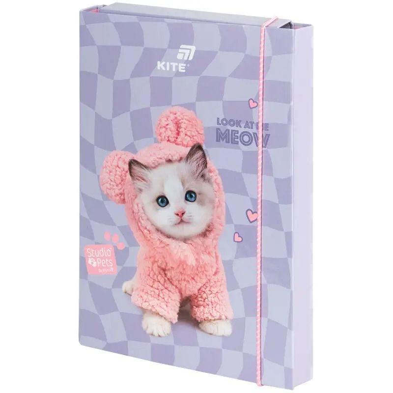 Папка для зошитів карт. на гумці В5  Kite Studio Pets SP26-210 96884 Китай