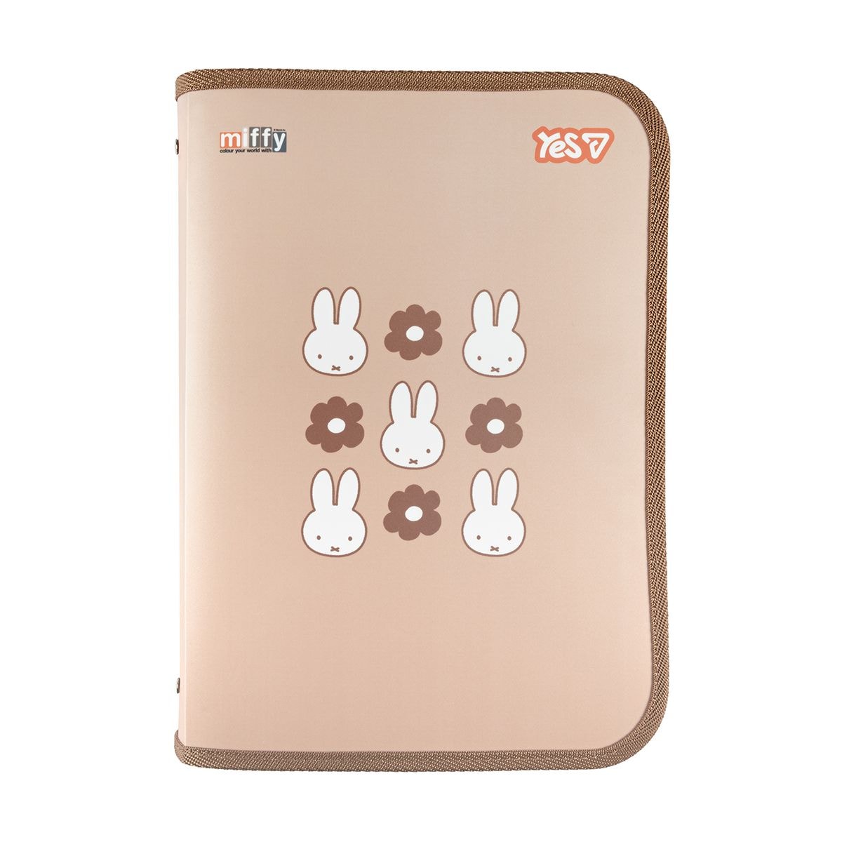Папка факультативна Yes Miffy А4 пластикова на блискавці з внутр кишенею 96953 YES