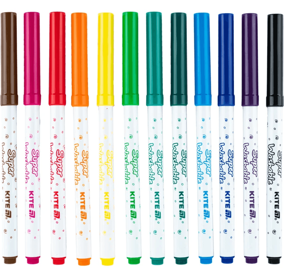 Фломастери Kite Creative Superwashable K-1152, 12 кольорів 97158 Німеччина