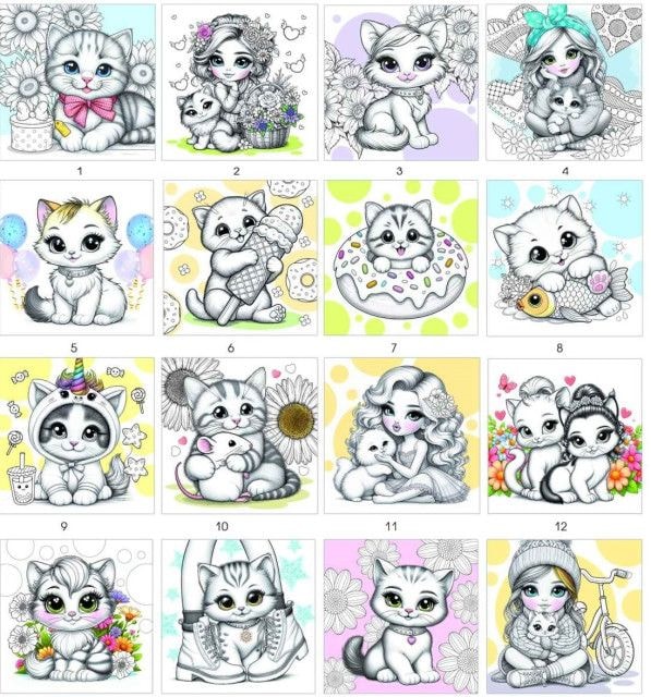 Розмальовка 200*200 I love my Kitten 24178 97940