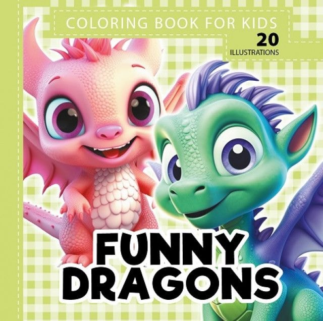 Розмальовка-міні Funny Dragons 160*160 мм. 24 арк. 23399 97960 Фреш
