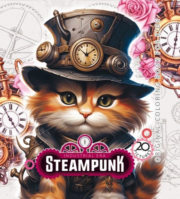 Розмальовка-міні Steampunk 160*160 мм. 24 арк. 23386 97961 Фреш