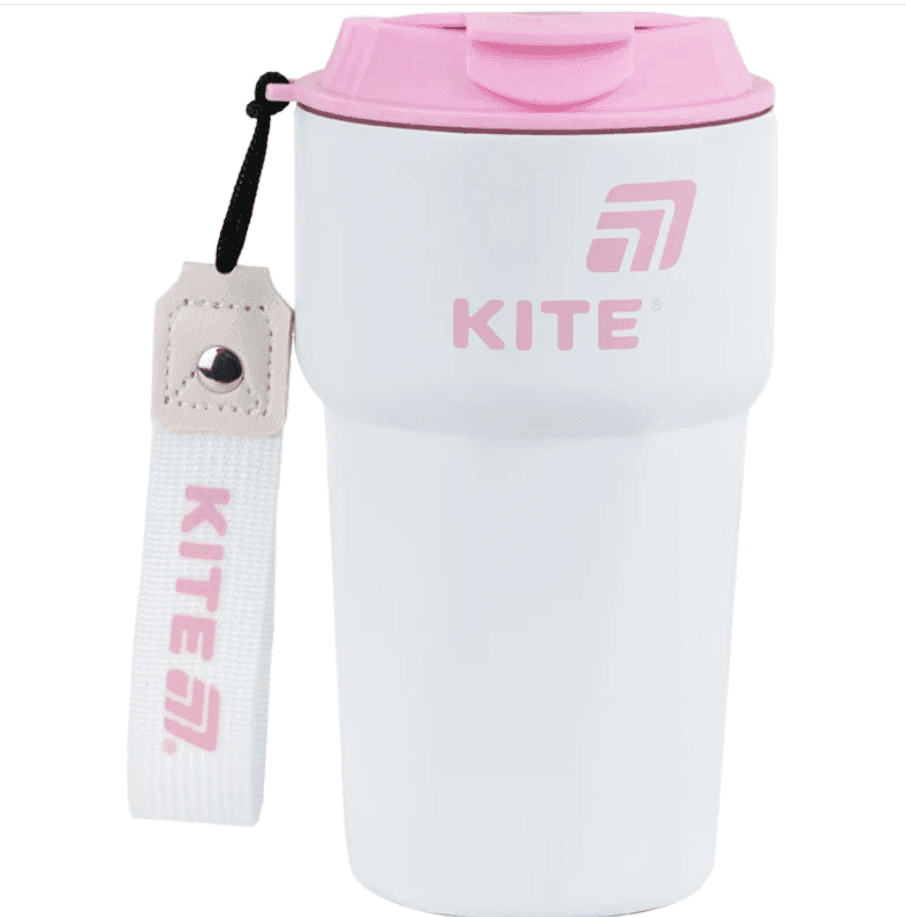 Термокружка Kite K25-1220-3, 450 мл, біло-рожева 98137 Німеччина